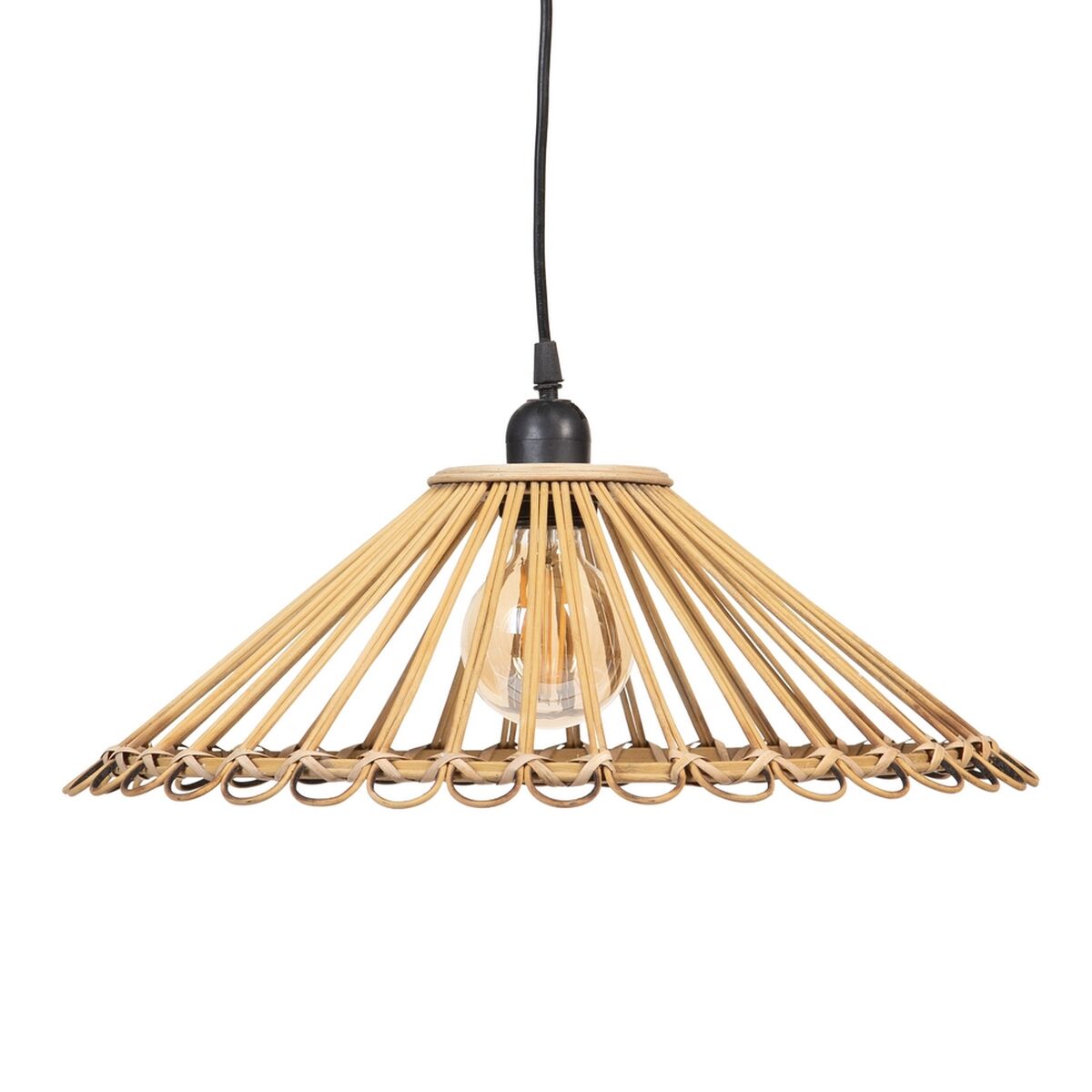 Ceiling Lamp 57 x 57 x 20.5 cm Natural Bamboo 220 V 240 V 60 W (2 Units)