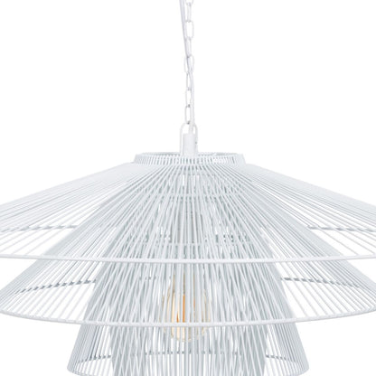 Ceiling Lamp 59 x 59 cm White Metal