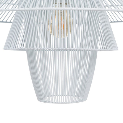 Ceiling Lamp 59 x 59 cm White Metal