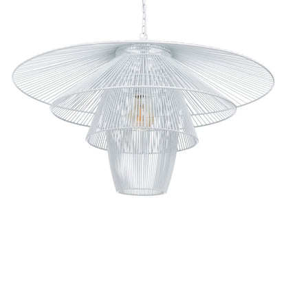 Ceiling Lamp 59 x 59 cm White Metal