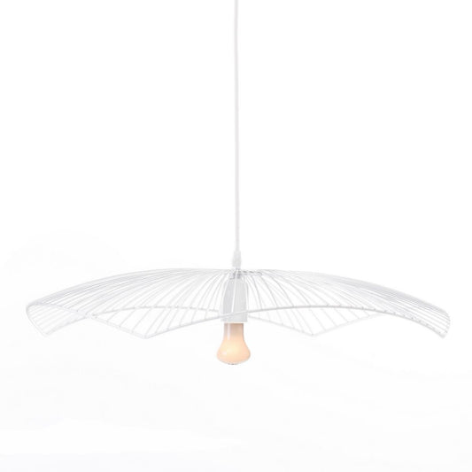 White Metal Ceiling Lamp 58 x 58 cm