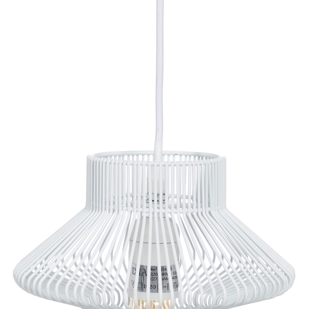 White Metal Ceiling Lamp 28 x 28 cm