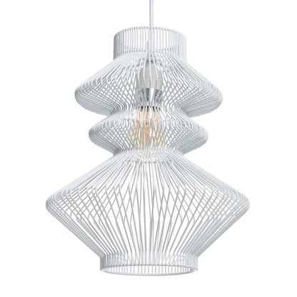 White Metal Ceiling Lamp 28 x 28 cm