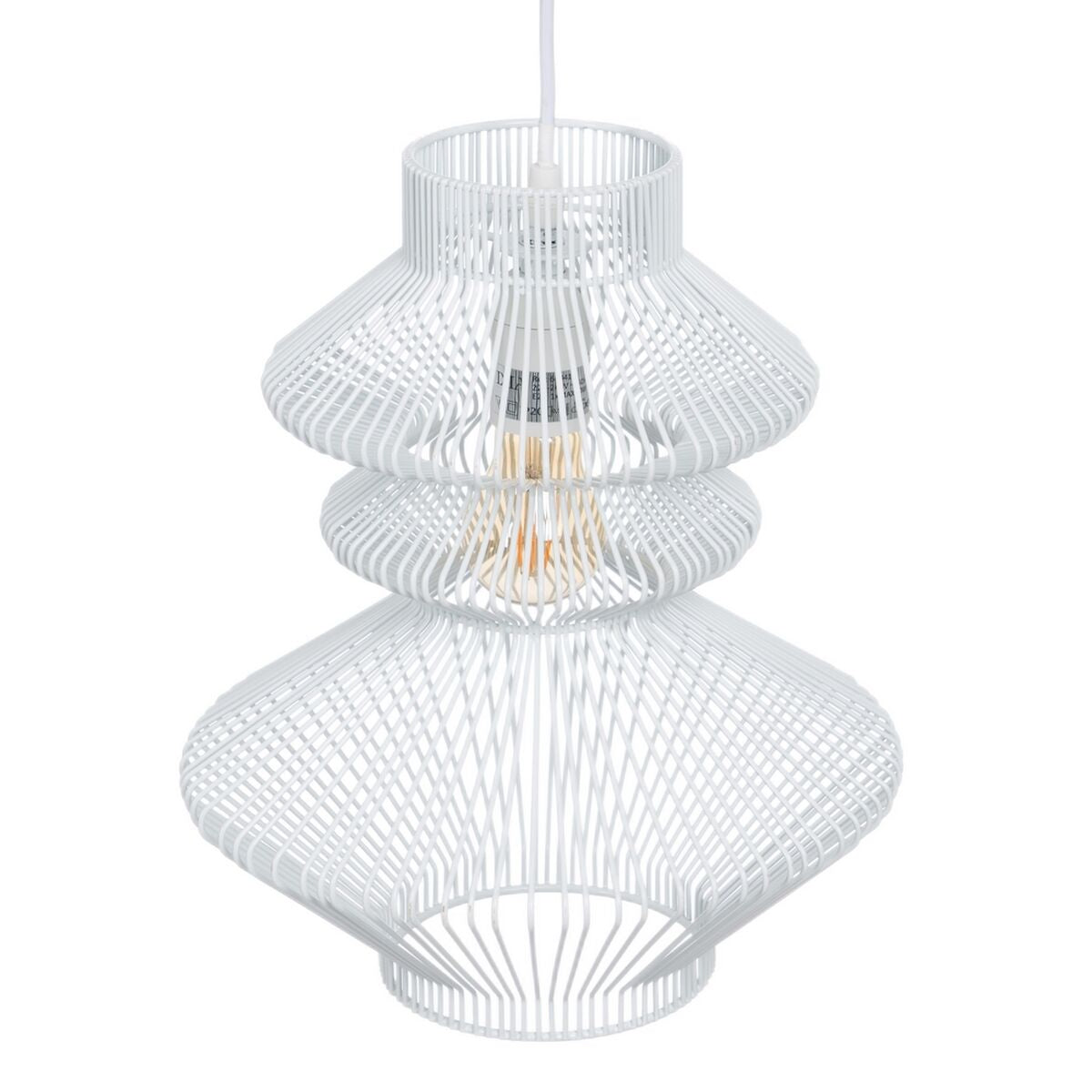 White Metal Ceiling Lamp 28 x 28 cm