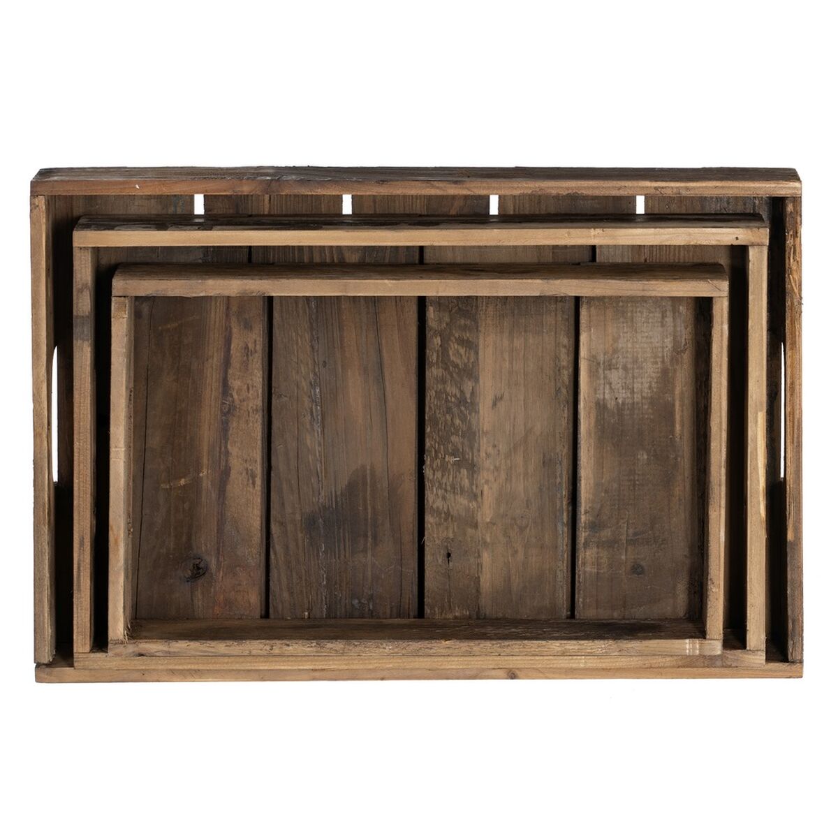 Snack Tray 48 x 32 x 6 cm Natural Fir Wood 3 Pieces