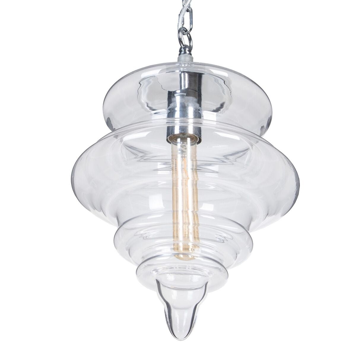 Ceiling Lamp Silver Metal Crystal 40 W 220-240 V 28 x 28 x 36 cm Modern