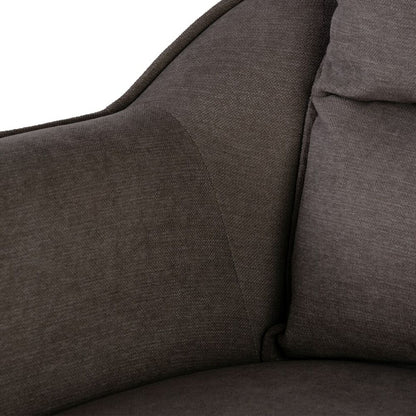 Armchair 76.5 x 70 x 74 cm Synthetic Fabric Dark Grey Metal