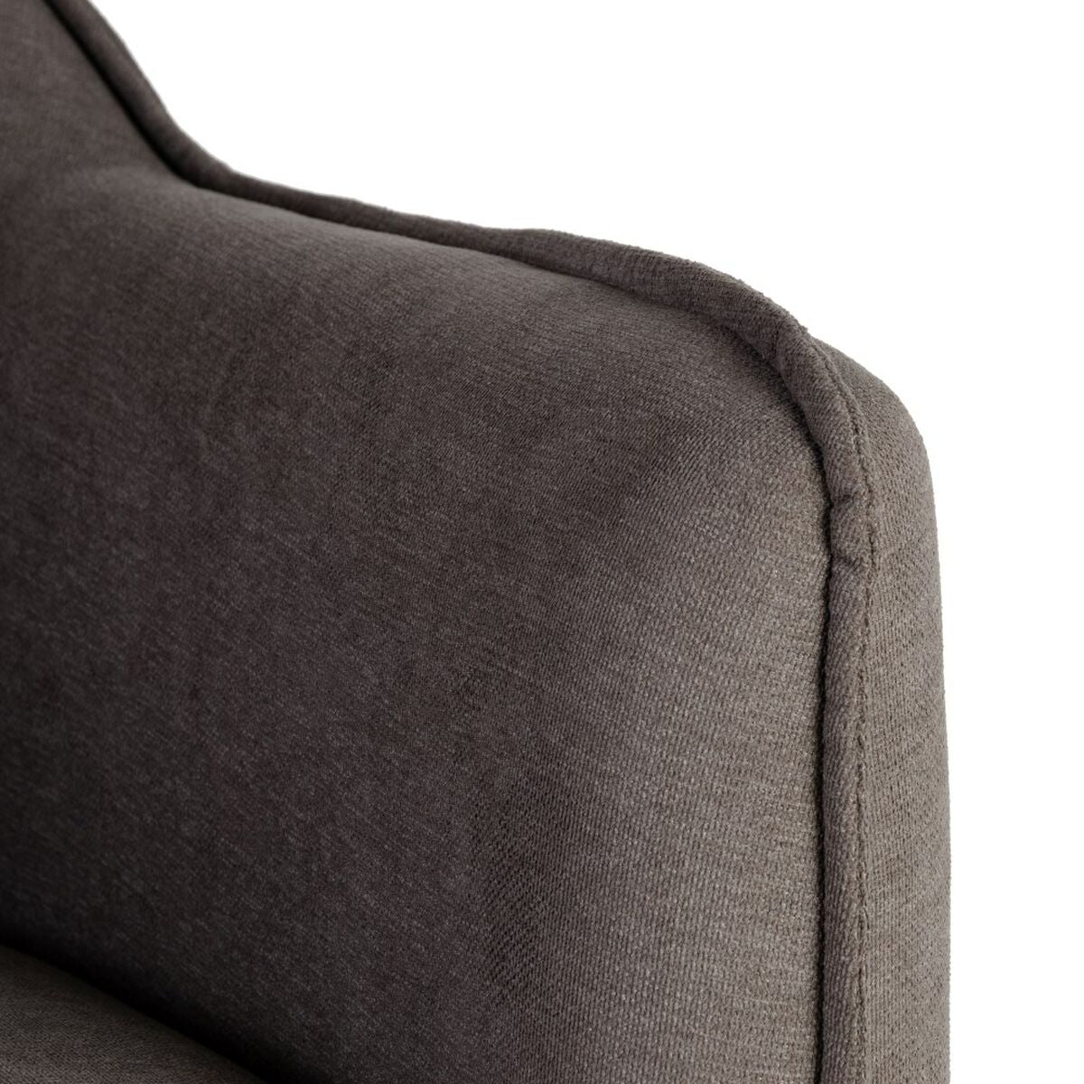 Armchair 76.5 x 70 x 74 cm Synthetic Fabric Dark Grey Metal