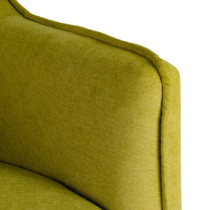 Armchair 76.5 x 70 x 74 cm Synthetic Fabric Metal Green