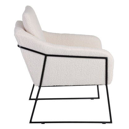 Armchair 69 x 80 x 79 cm Synthetic Fabric Beige Metal