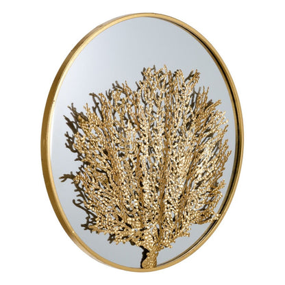 Wall Mirror Gold Metal Crystal Iron 70 x 3.5 x 70 cm