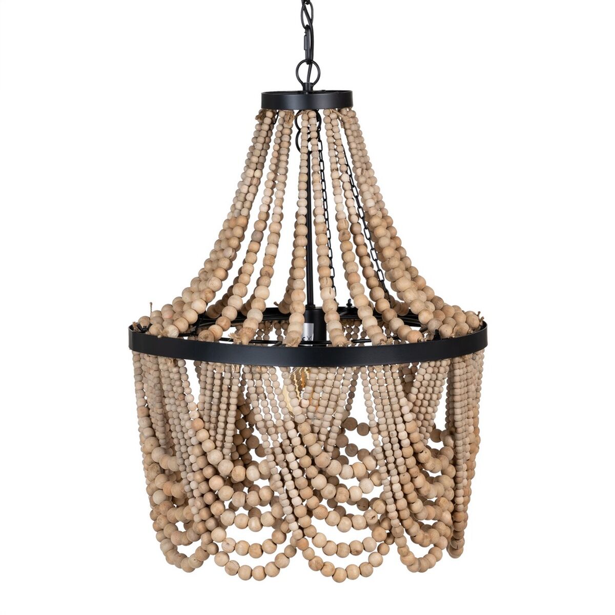 Ceiling Lamp 47 x 47 x 65 cm Natural Metal Wood