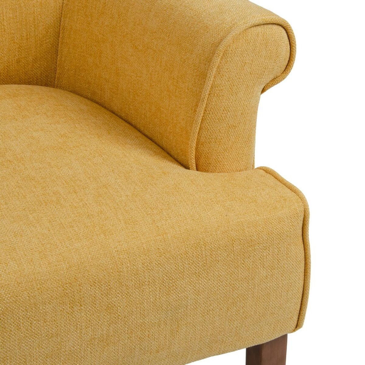 Sillón 77 x 64 x 88 cm Tejido Sintético Madera Mostaza