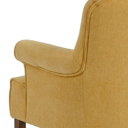 Sillón 77 x 64 x 88 cm Tejido Sintético Madera Mostaza