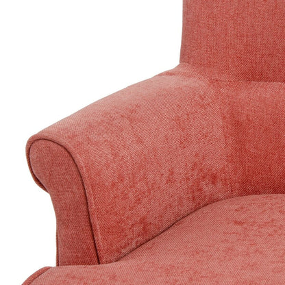 Sillón 77 x 64 x 88 cm Tejido Sintético Madera Rojo Oscuro