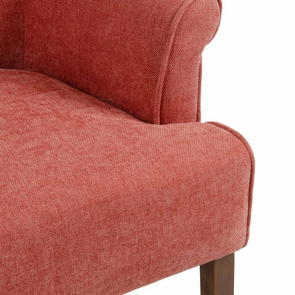 Sillón 77 x 64 x 88 cm Tejido Sintético Madera Rojo Oscuro