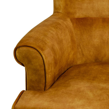 Sillón 77 x 64 x 88 cm Tejido Sintético Madera Ocre