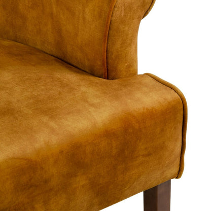 Sillón 77 x 64 x 88 cm Tejido Sintético Madera Ocre