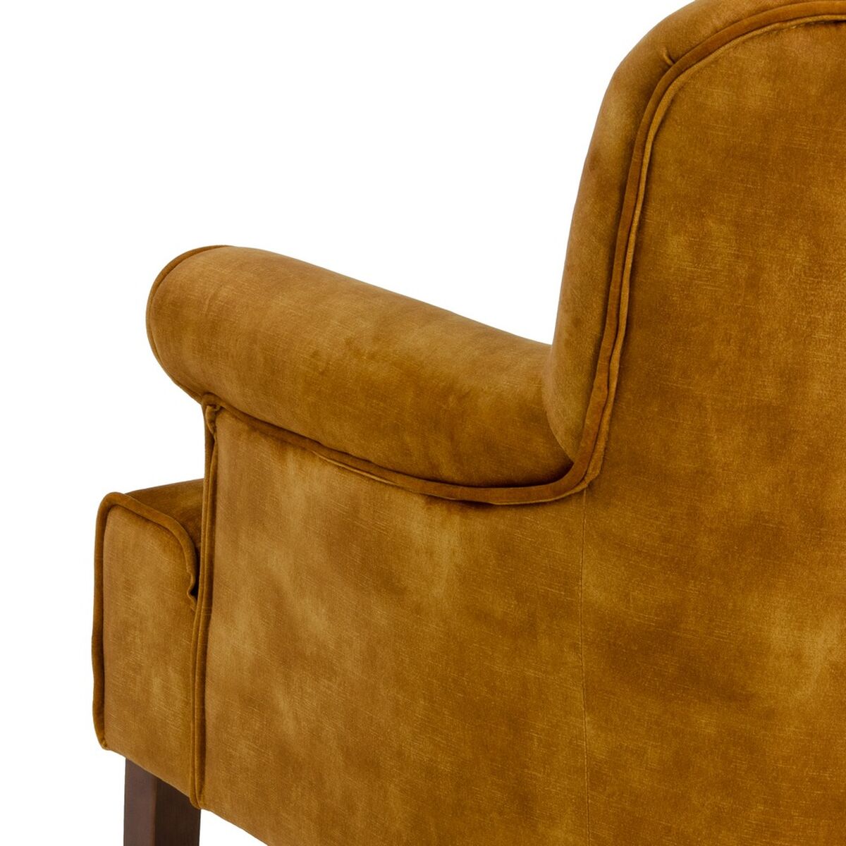 Sillón 77 x 64 x 88 cm Tejido Sintético Madera Ocre