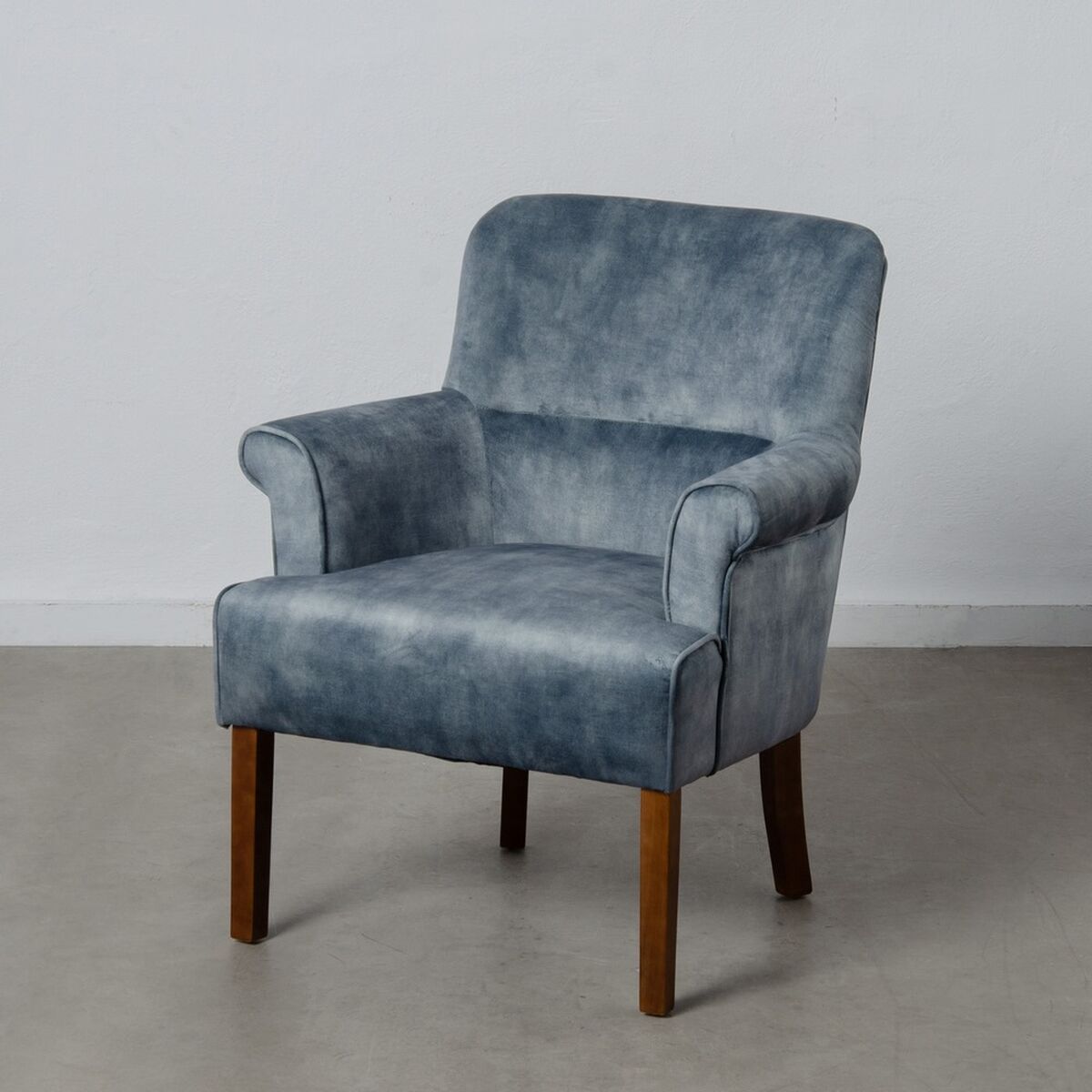 Armchair 77 x 64 x 88 cm Synthetic Fabric Light Blue Wood