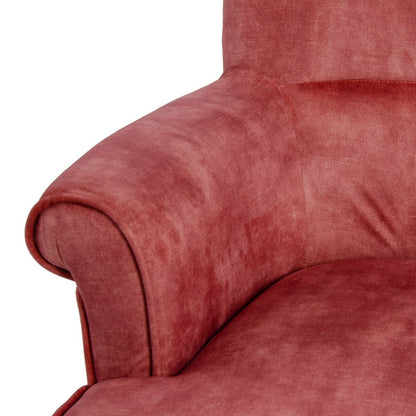 Sillón 77 x 64 x 88 cm Tejido Sintético Madera Rojo Oscuro