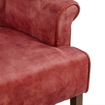 Armchair 77 x 64 x 88 cm Synthetic Fabric Dark Red Wood