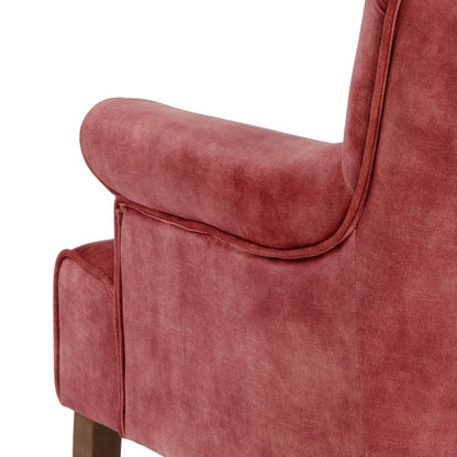 Armchair 77 x 64 x 88 cm Synthetic Fabric Dark Red Wood