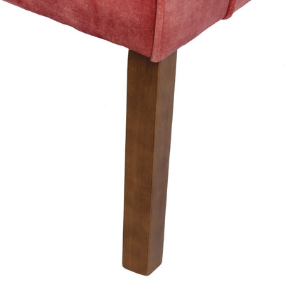 Armchair 77 x 64 x 88 cm Synthetic Fabric Dark Red Wood