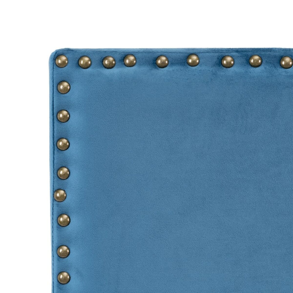 Bed Headboard 180 x 6 x 60 cm Synthetic Fabric Blue