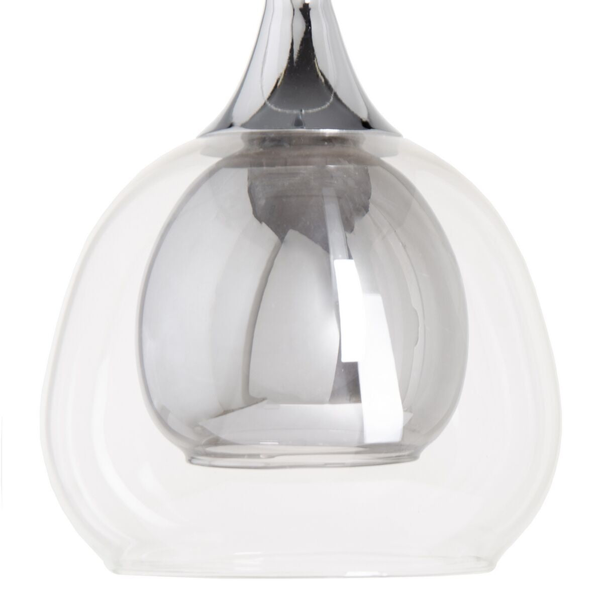 Ceiling Lamp 16 x 16 x 50 cm Grey Glass Metal