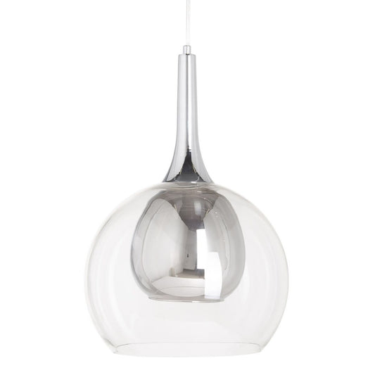 Ceiling Lamp Crystal Grey Metal 30 x 30 x 50 cm