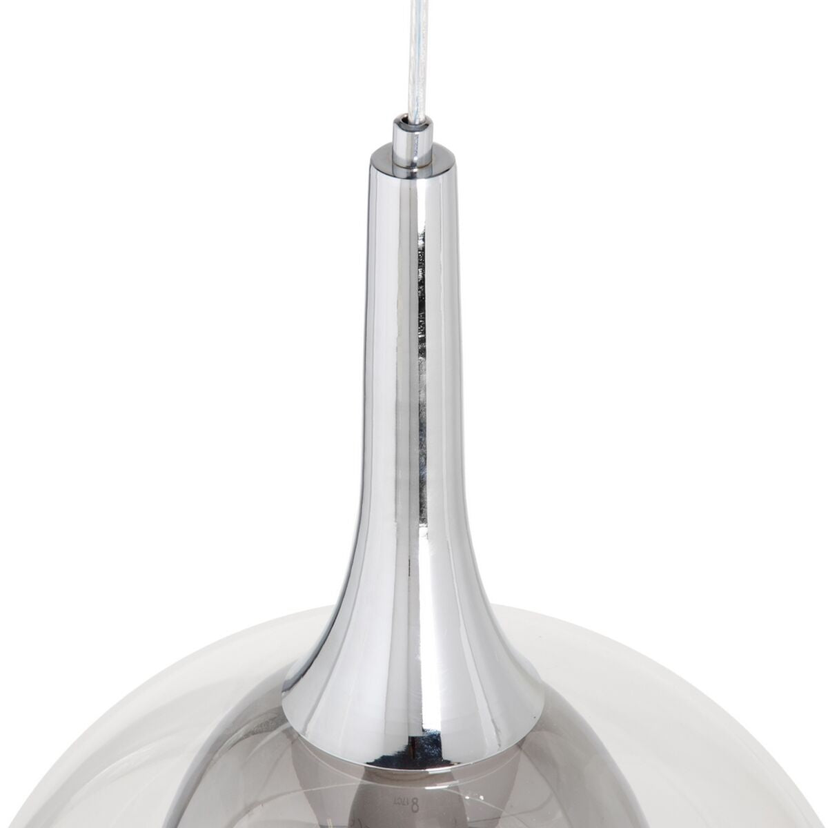 Ceiling Lamp Crystal Grey Metal 30 x 30 x 50 cm