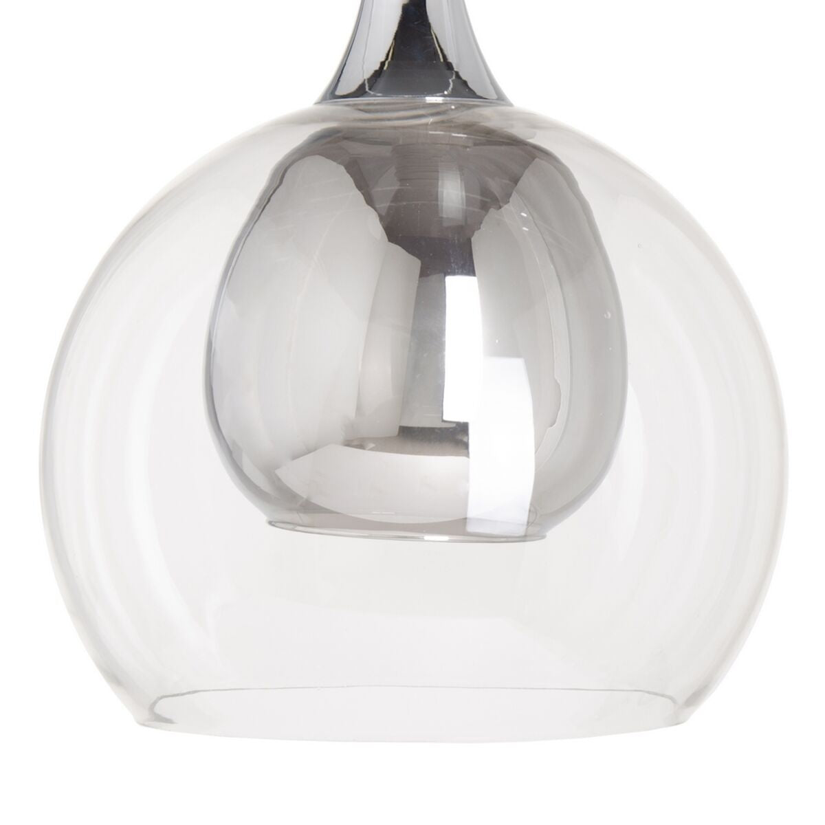 Ceiling Lamp Crystal Grey Metal 30 x 30 x 50 cm