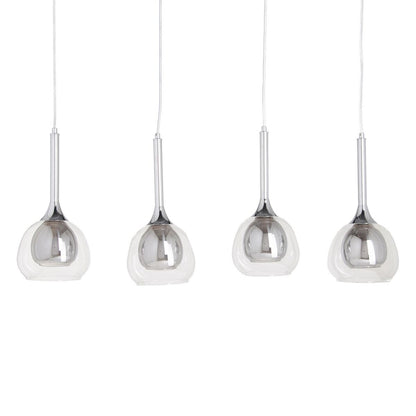 Ceiling Lamp Crystal Grey Metal 90 x 16 x 50 cm