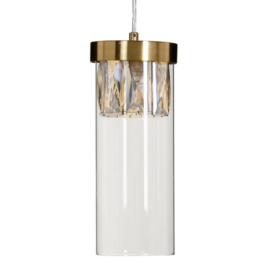 Gold Crystal Metal Ceiling Lamp 11 x 11 x 45 cm