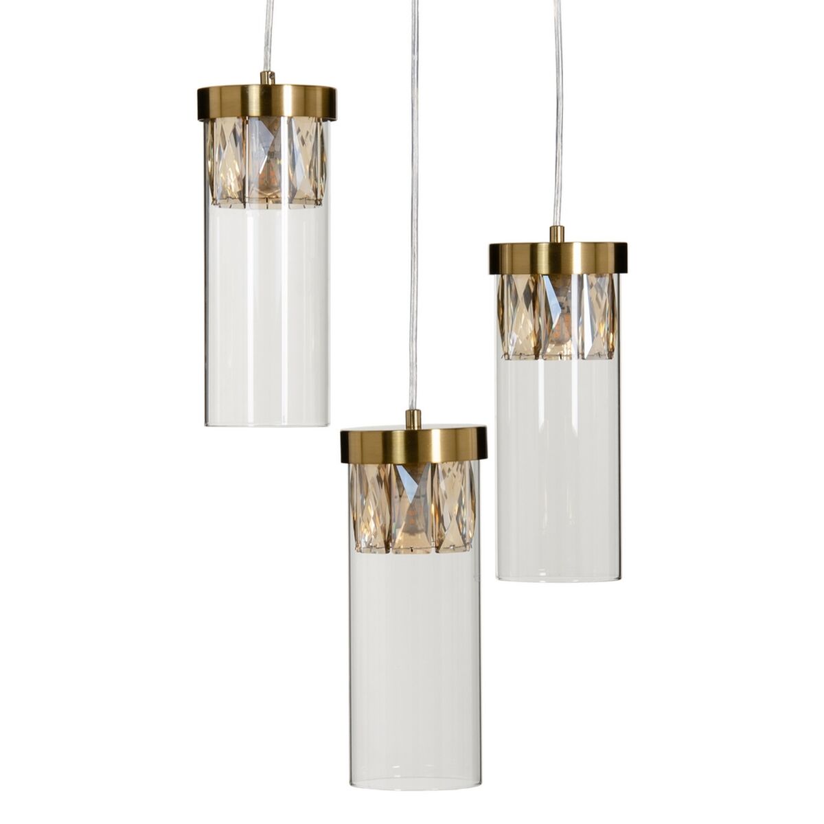 Gold Crystal Metal Ceiling Lamp 27 cm 31 x 31 x 45 cm