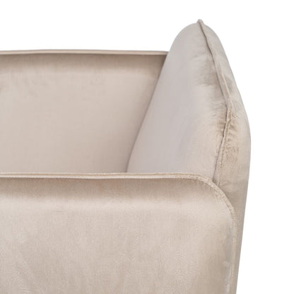 Sillón Tejido Sintético Beige Metal