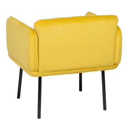 Sillón Amarillo Negro 100 % poliéster 76 x 64 x 77 cm