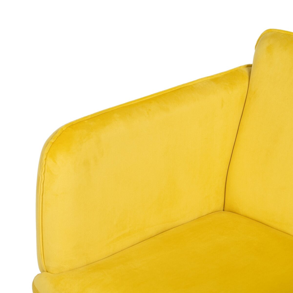 Yellow Black Armchair 100% Polyester 76 x 64 x 77 cm