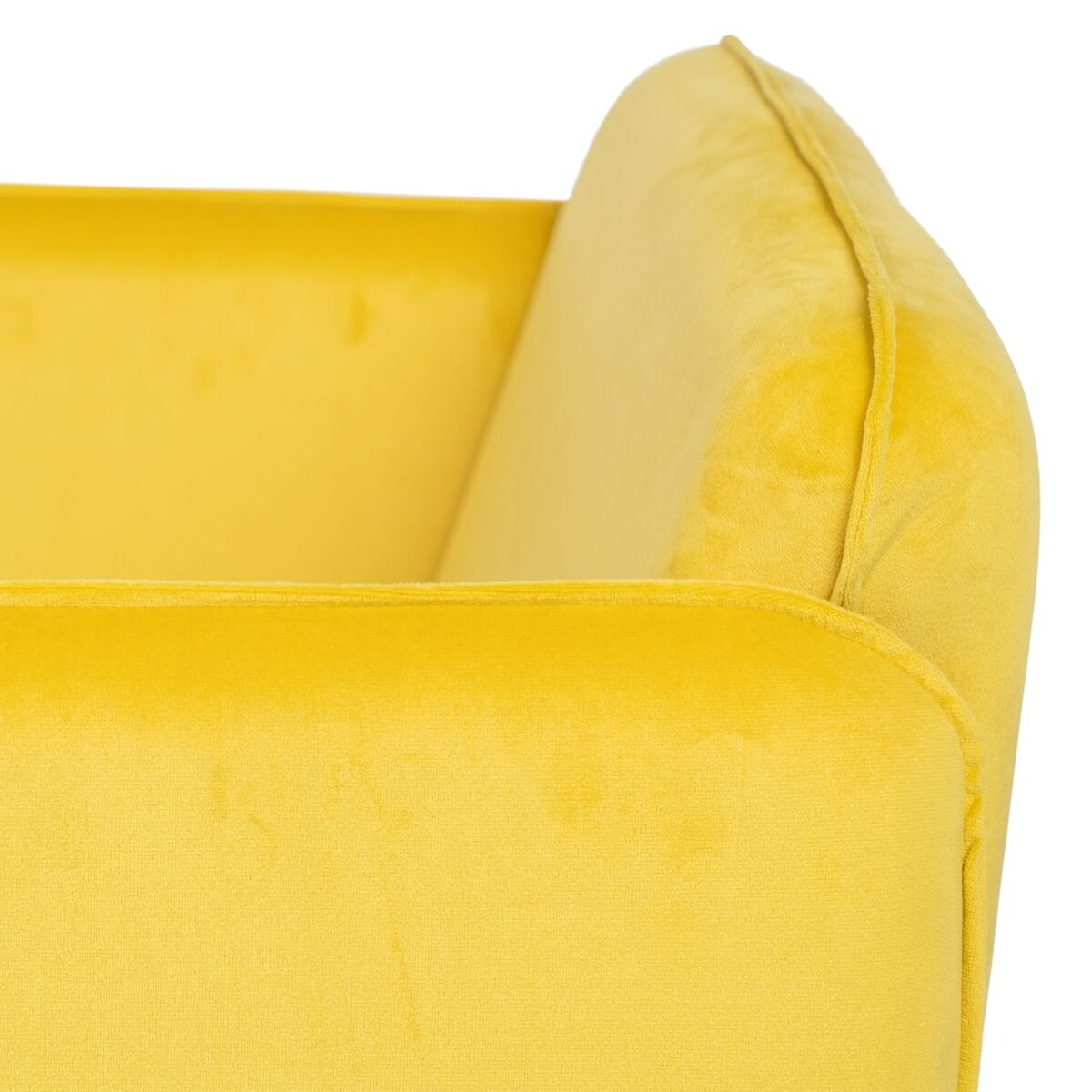 Yellow Black Armchair 100% Polyester 76 x 64 x 77 cm