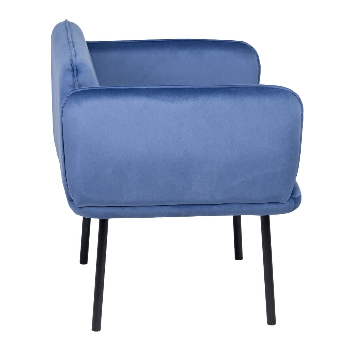 Blue Metal Synthetic Fabric Armchair