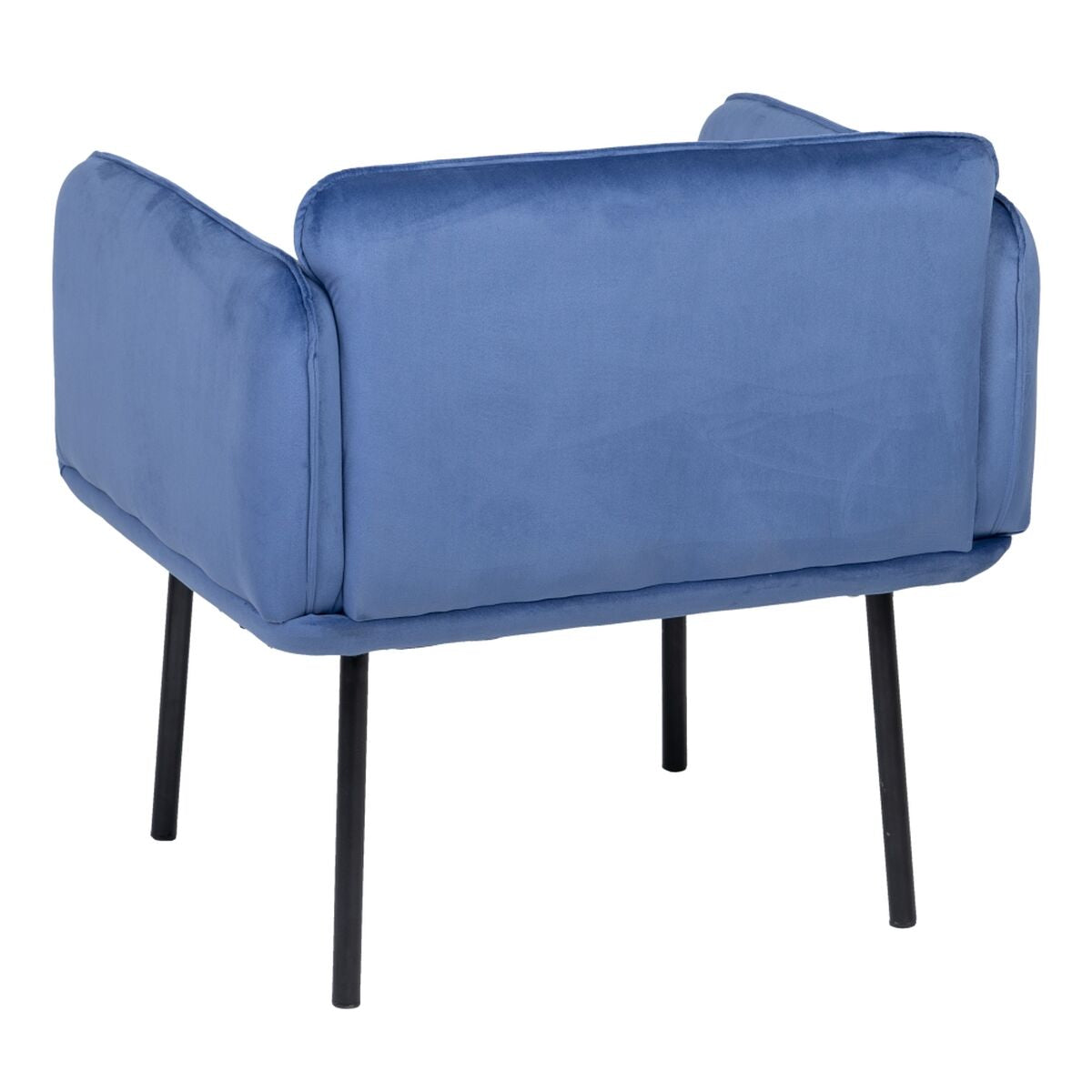 Blue Metal Synthetic Fabric Armchair