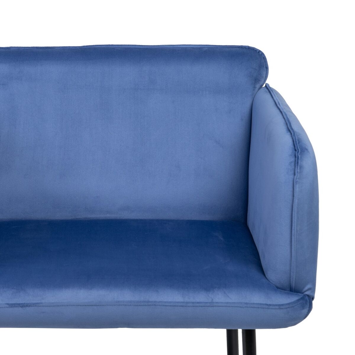 Blue Metal Synthetic Fabric Armchair