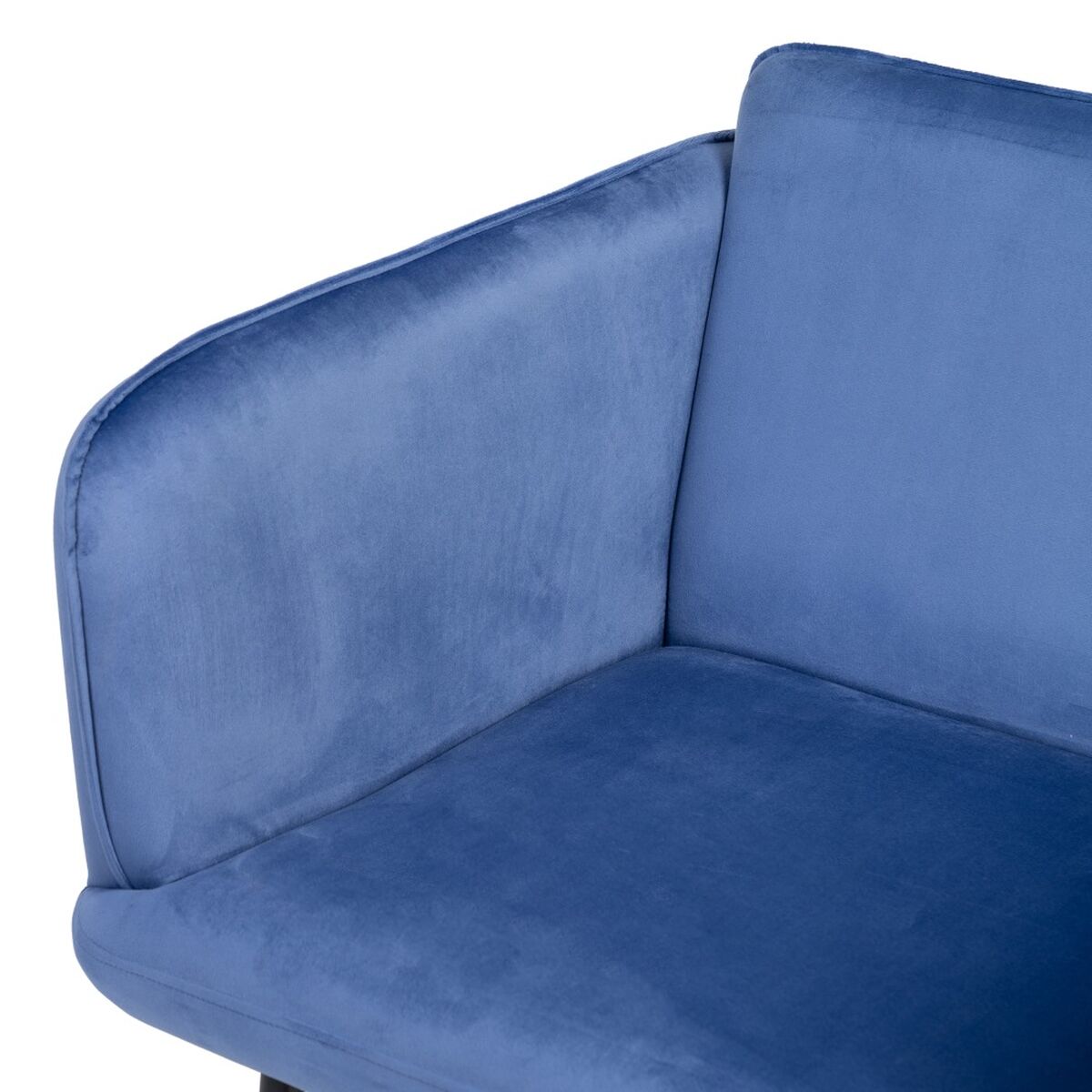 Blue Metal Synthetic Fabric Armchair