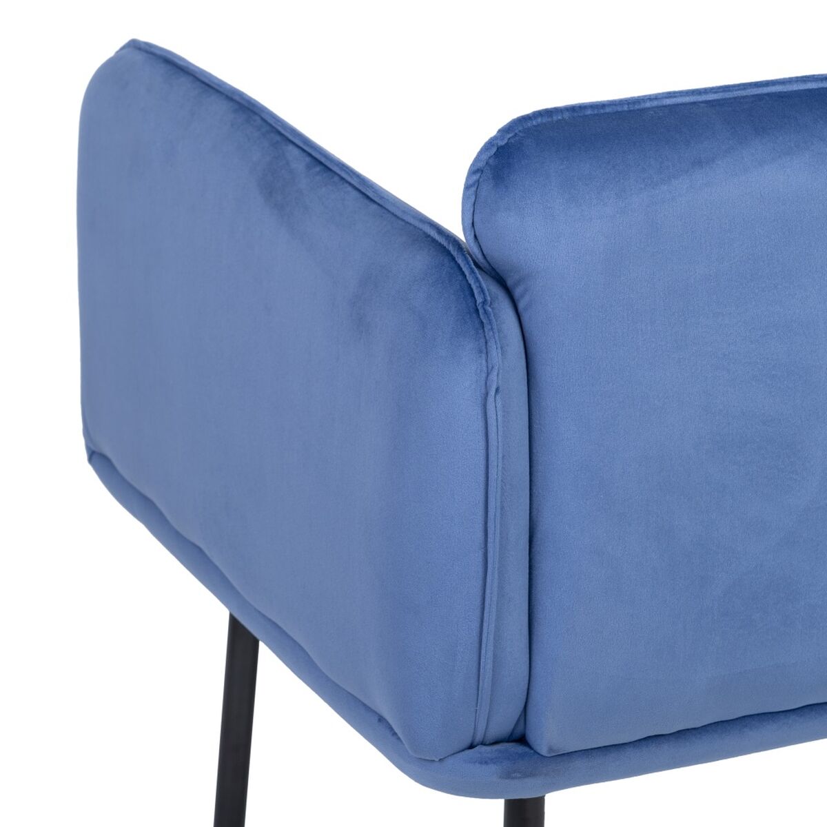 Blue Metal Synthetic Fabric Armchair