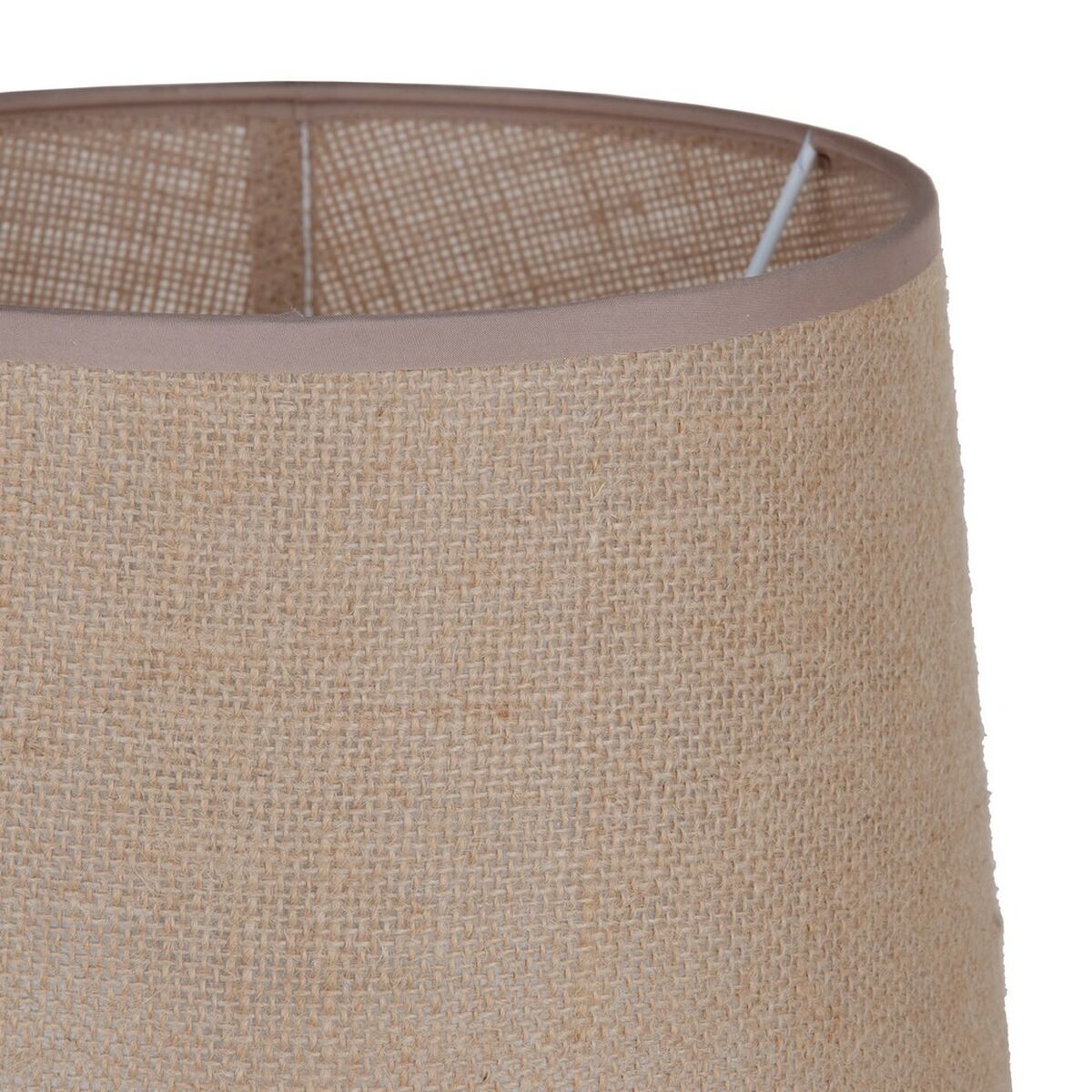 Table Lamp Beige Silver Burlap Ceramic 60W 220V 240V 220-240V 26 x 26 x 49.5 cm