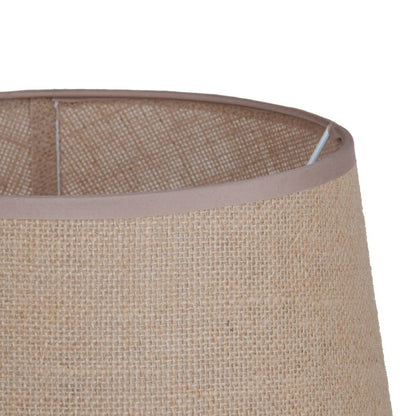 Table Lamp Beige Silver Burlap Ceramic 60W 220V 240V 220-240V 30 x 30 x 48 cm