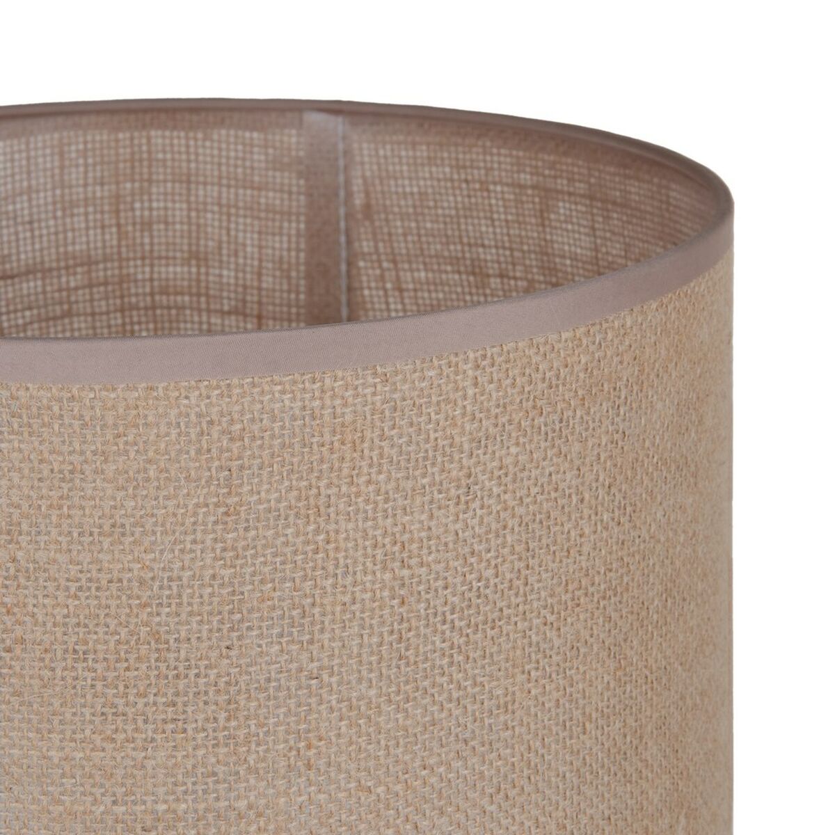 Table Lamp Beige Silver Burlap Ceramic 60W 220V 240V 220-240V 28 x 28 x 50.5 cm