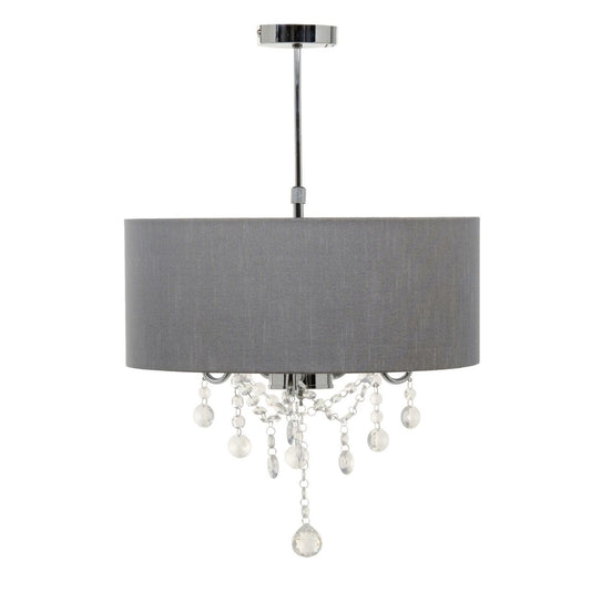 Ceiling Lamp 44 x 44 x 65 cm Grey Metal Ø 44 cm