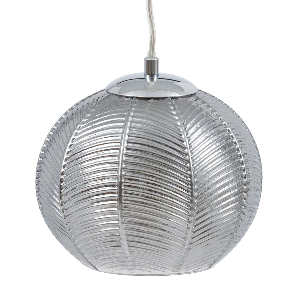 Ceiling Lamp 20 x 20 x 15.5 cm Crystal Silver Iron Ø 20 cm